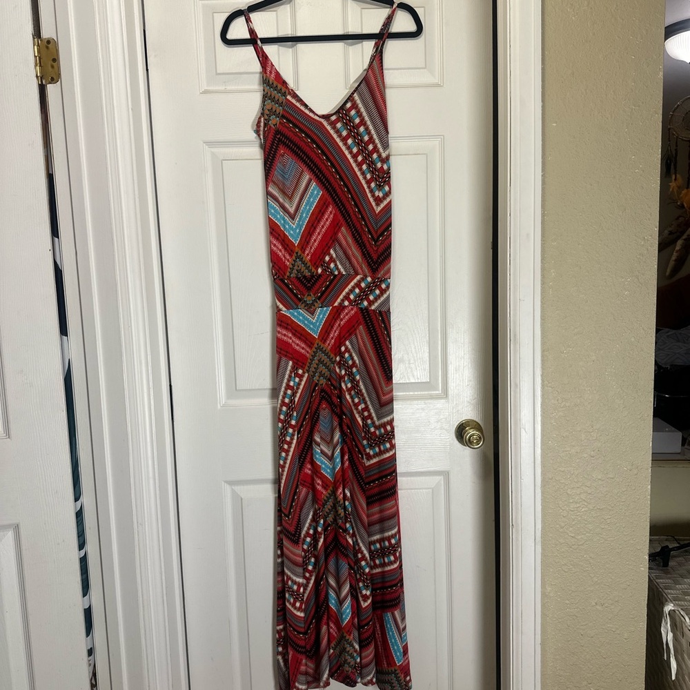 Veronica M Colorful Geometric Maxi Dress